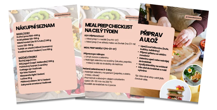 Ukázka stránek e-booku Týdenní meal prep